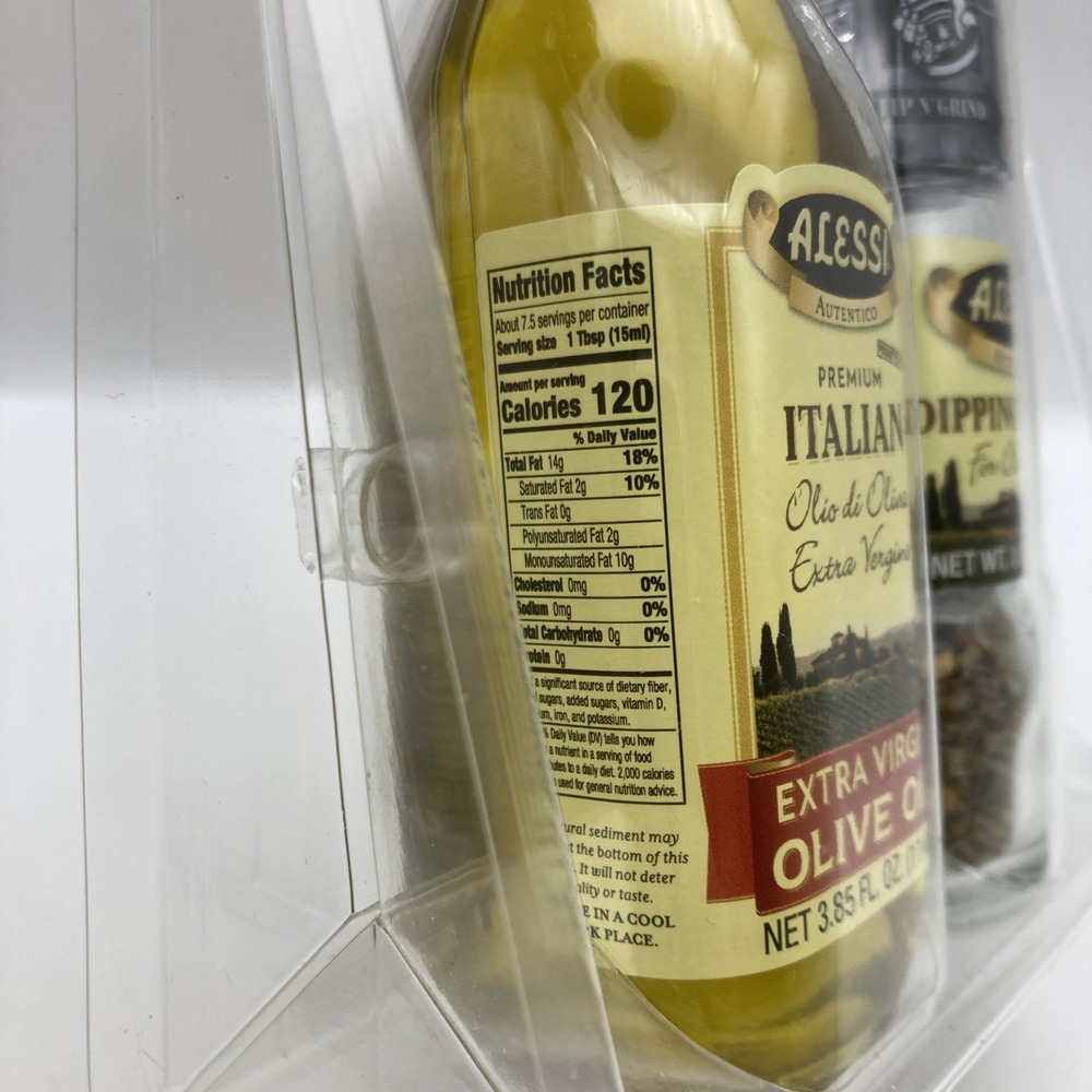 Alessi Dipping Spice Set Extra Virgin Olive Oil& Tip N' Grind Spices Sealed New - Picture 3 of 7